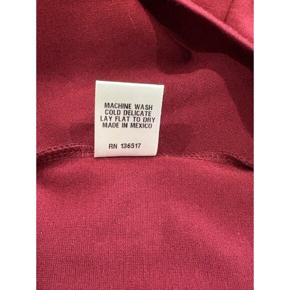 Loveappella Strappy Layering Tank with Criss-Cross Back in Burgundy – Medium - Picture 7 of 8